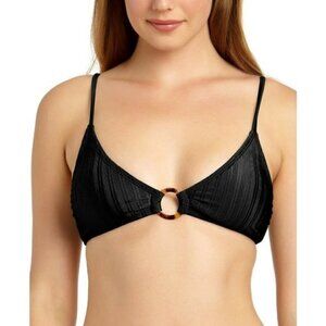 California Waves Small Shiny Ribbed Bikini Top 389